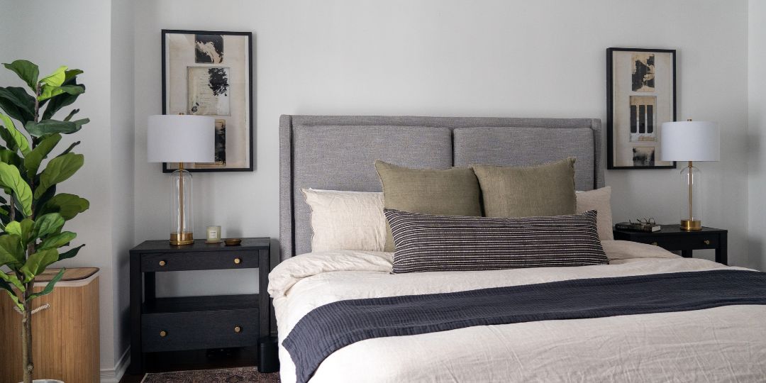 furnished master bedroom